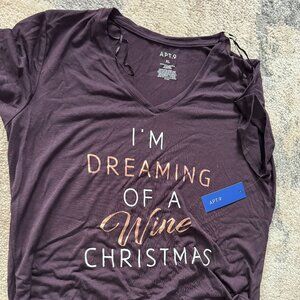 Women's XL Wine Christmas nightgown